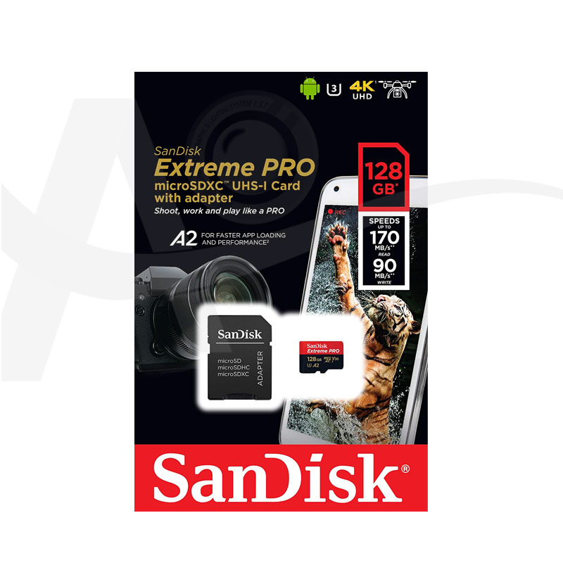 SanDisk Extreme PRO microSDXC 128GB + SD Adapter