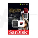 SanDisk 64GB Extreme Pro MicroSDXC UHS-I U3 A2 V30 + Adapter
