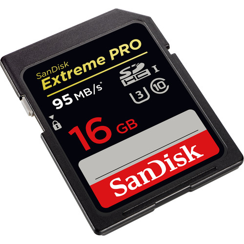 SanDisk 16GB Extreme PRO UHS-I SDHC Memory Card