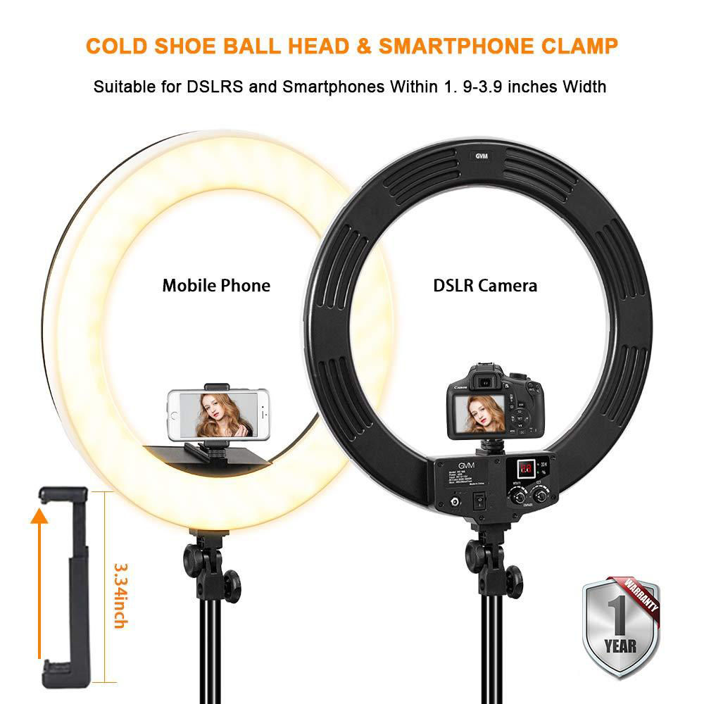 GVM 18s Ring Light with Tripod Stand, 18 inch Ring Light