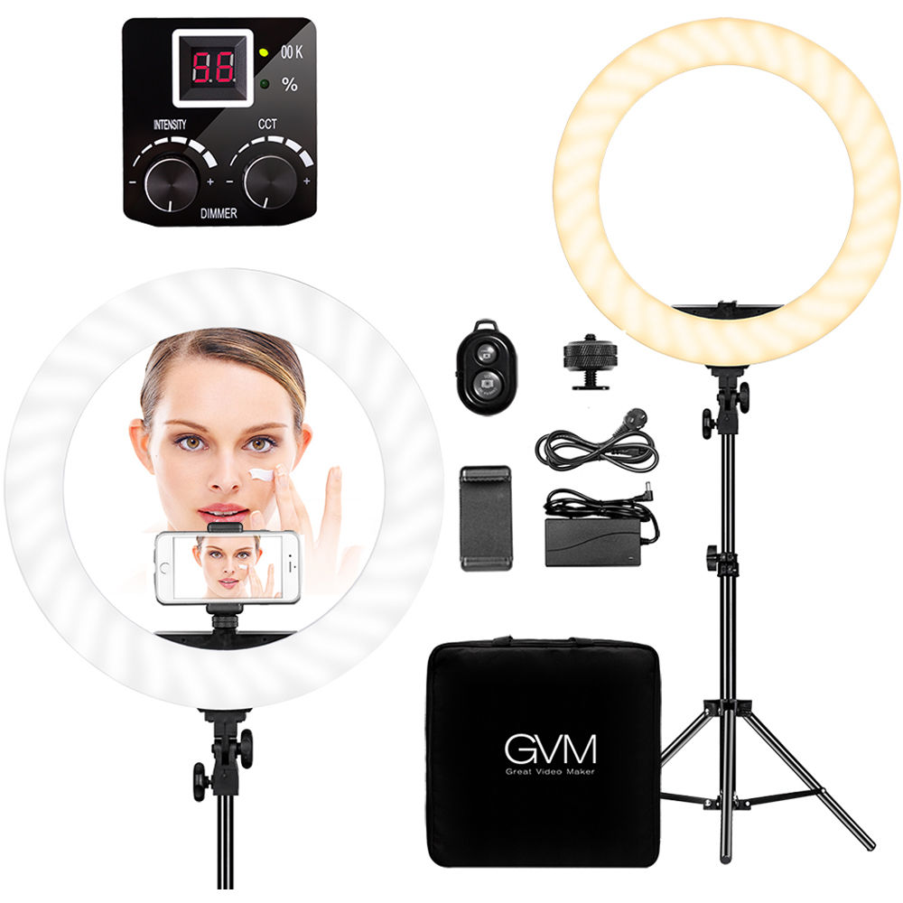GVM 18s Ring Light with Tripod Stand, 18 inch Ring Light