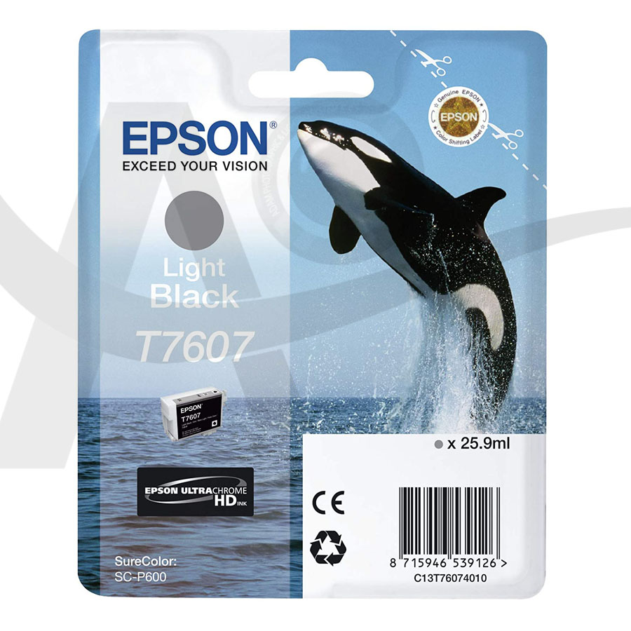 EPSON P600 LIGHT BLACK T7607 INK