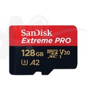 بطاقة تخزين أكستريم برو ميكرو SDXC حجم 128 جيجا بايت + SD Adapter ( سانديسك ) 