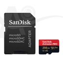 بطاقة تخزين بحجم 256 جيجا بايت أكستريم برو ميكرو SDXC + SD Adapter ( سانديسك ) 