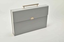 A4+A6 GREY LEATHER ALBUM WITH HANDLE