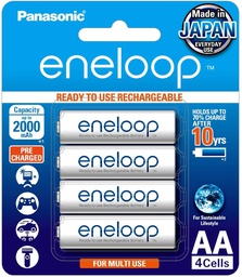 [006007] Panasonic Eneloop AA Pre Charged Rechargeable Batteries - 4 Pack
