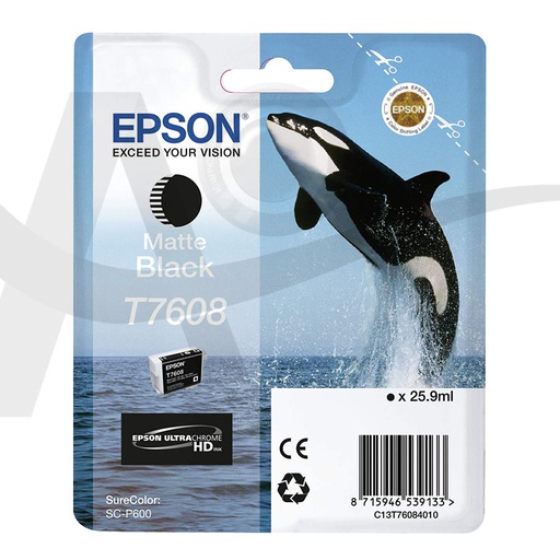 EPSON P600 MATTE BLACK T7608 INK