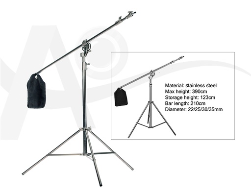 QH-2148 STAINLESS BOOM LIGHT STAND